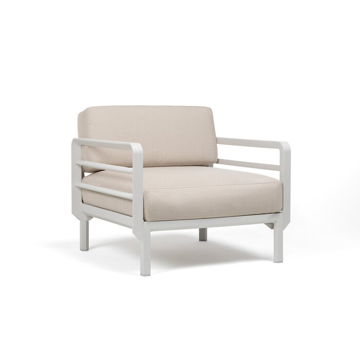 Nardi Nardi Maximo Loungestoel Modulair Gesso light grey frame - Perla Sunbrella cushions