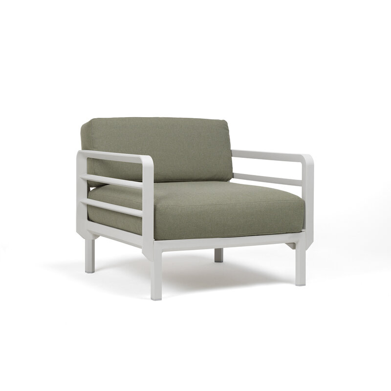 Nardi Nardi Maximo Lounge Stoel Modulair Gesso light grey frame - Timo Sunbrella cushions
