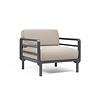 Nardi Maximo Loungestoel Modulair Basalto frame - Perla Sunbrella cushions