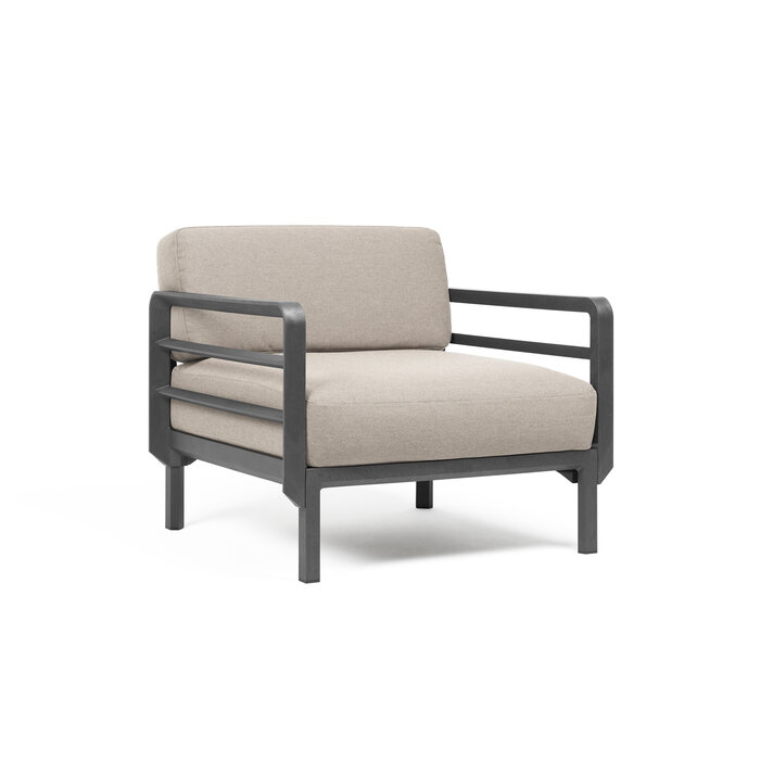 Nardi Nardi Maximo Loungestoel Modulair Basalto frame - Perla Sunbrella cushions
