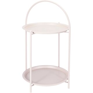 PROGARDEN Home and Styling Bijzettafel 2 laags - 40x66cm - metaal - SAND