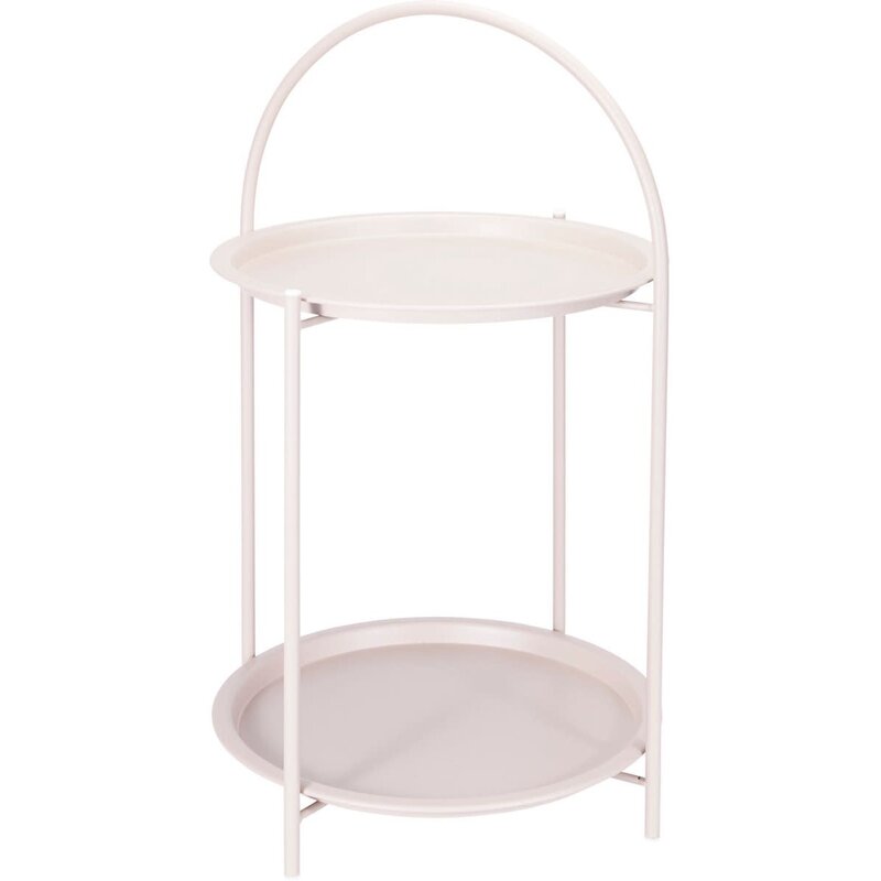 PROGARDEN Home and Styling Bijzettafel 2 laags - 40x66cm - metaal - SAND