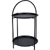 Home and Styling Bijzettafel 2 laags - 40x66cm - metaal - ZWART