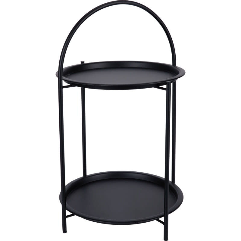 PROGARDEN Home and Styling Bijzettafel 2 laags - 40x66cm - metaal - ZWART