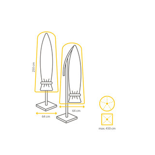 Outdoor covers WINZA OUTDOOR COVERS Premium free-hanging parasol cover, 250x64cm - art. 10811