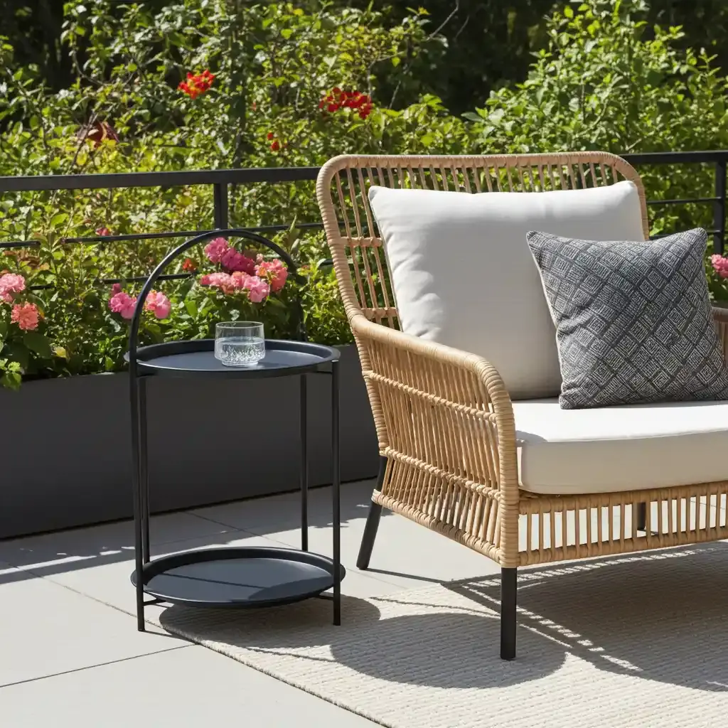 Home and Styling Home and Styling 2-Layer Side Table - 40x66cm - metal -