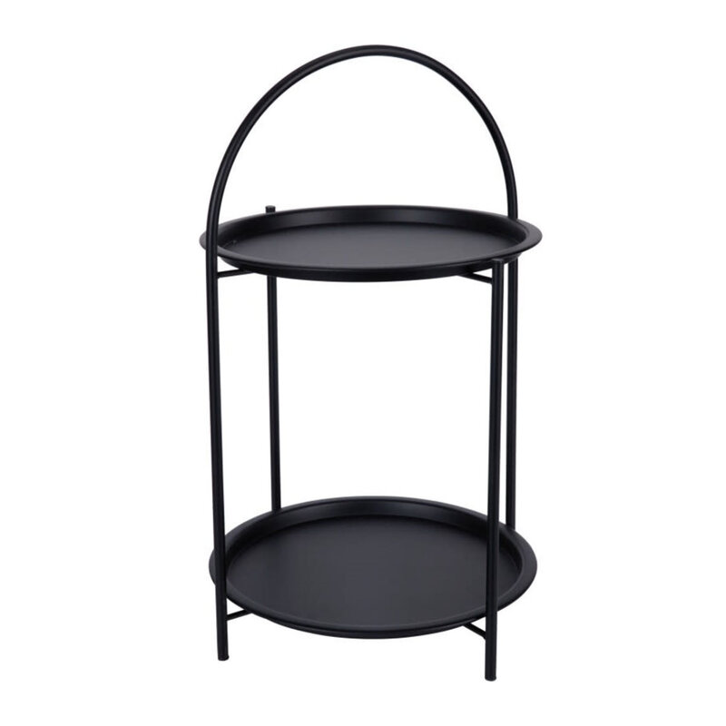 Home and Styling 2-Layer Side Table - 40x66cm - metal -