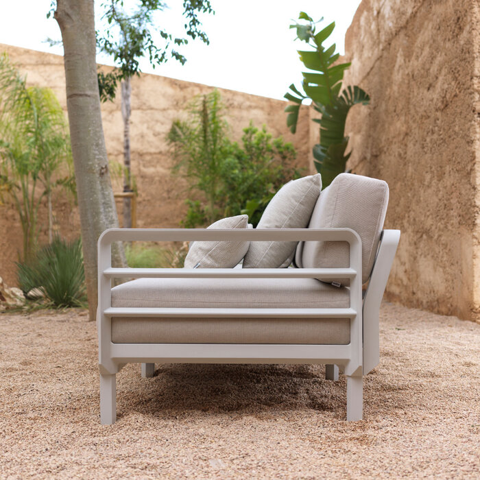 Nardi Nardi Maximo 5 – modular lounge corner – Gesso light grey frame color – various Sunbrella cushion colors –