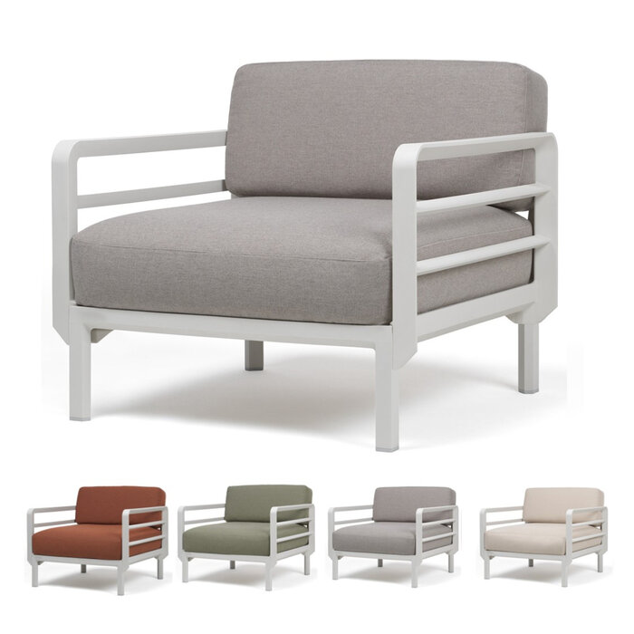 Nardi Nardi Maximo Loungestoel Modulair - Gesso licht grijs frame - diverse Sunbrella kussenkleuren -