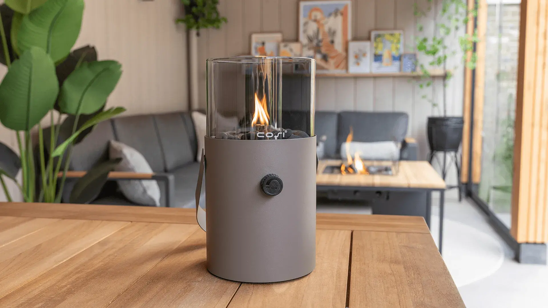 Cosi Cosiscoop Original gaslantaarn clay smoked glas