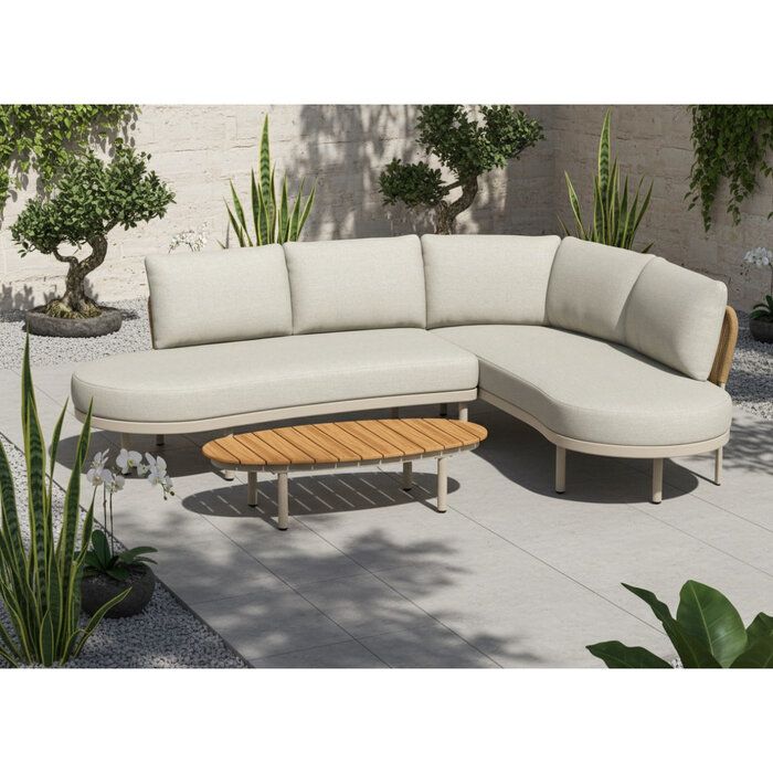 Tierra Outdoor Tierra Outdoor Fumanu Lounge Set Organic LEFT CHAMPAGNE - TO-00525