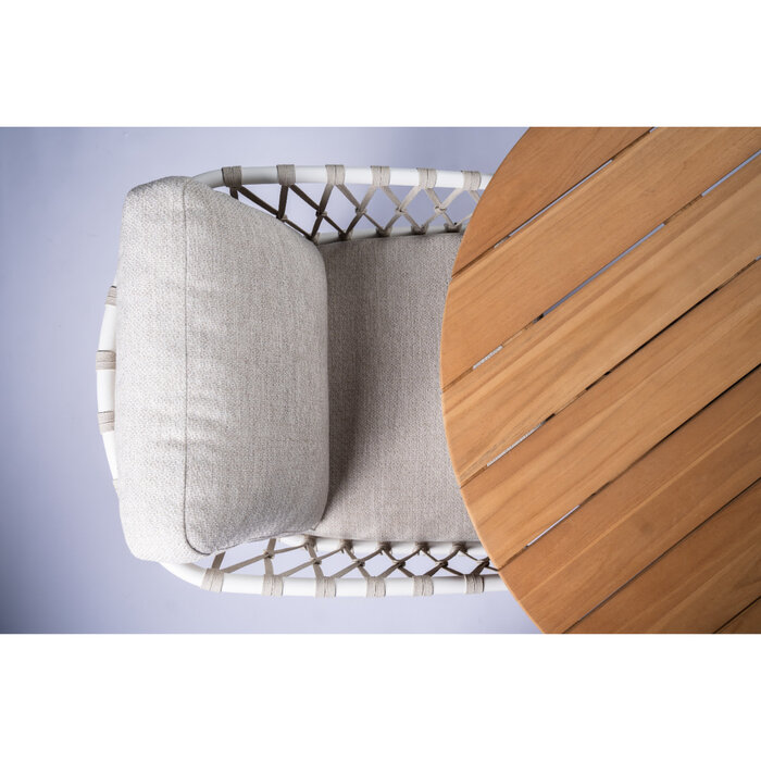 Tierra Outdoor Tierra Outdoor Natal Low Dining Chair Creme White -Dove cushions - TO-5584