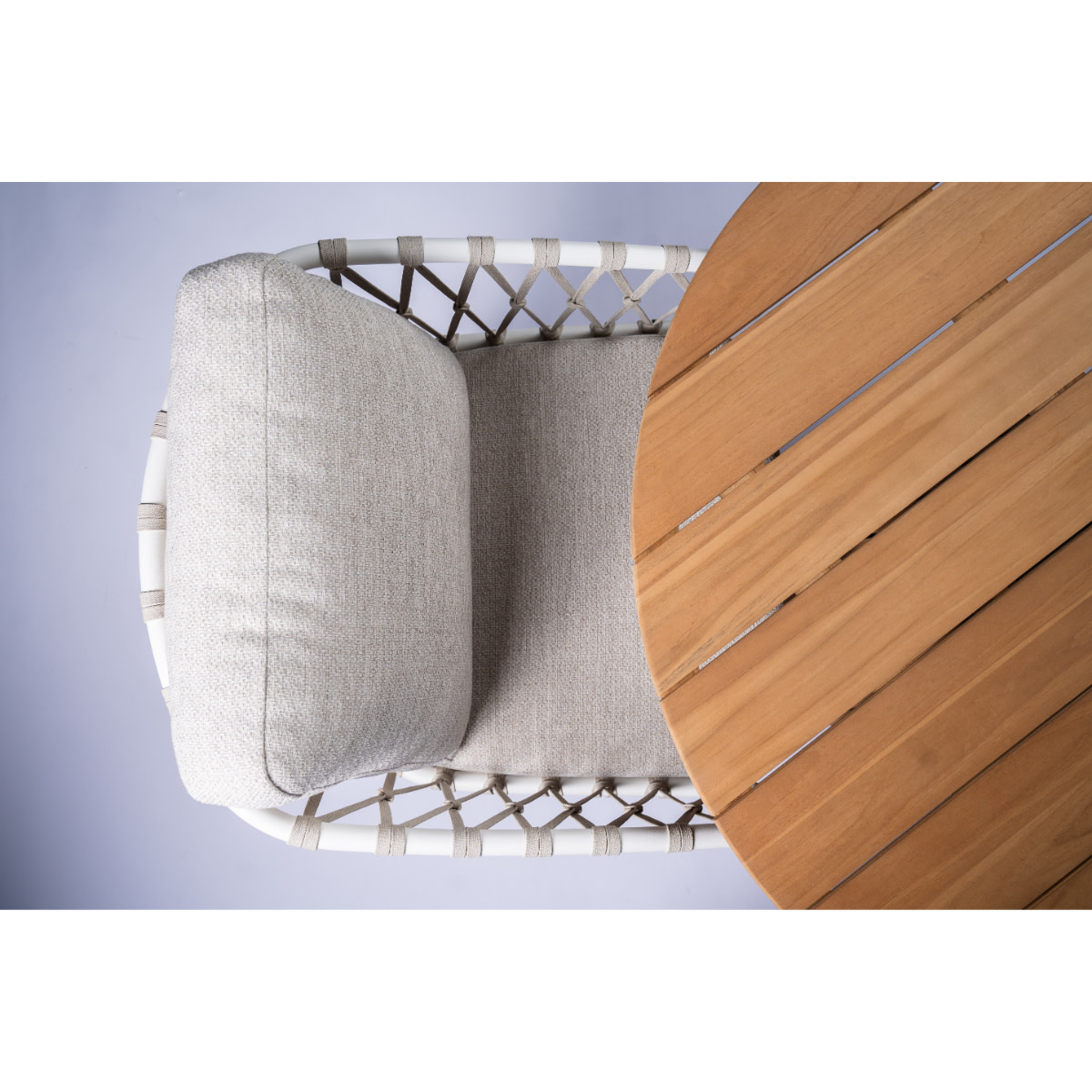 Tierra Outdoor Tierra Outdoor Natal Low Dining Chair Creme White -Dove cushions - TO-5584