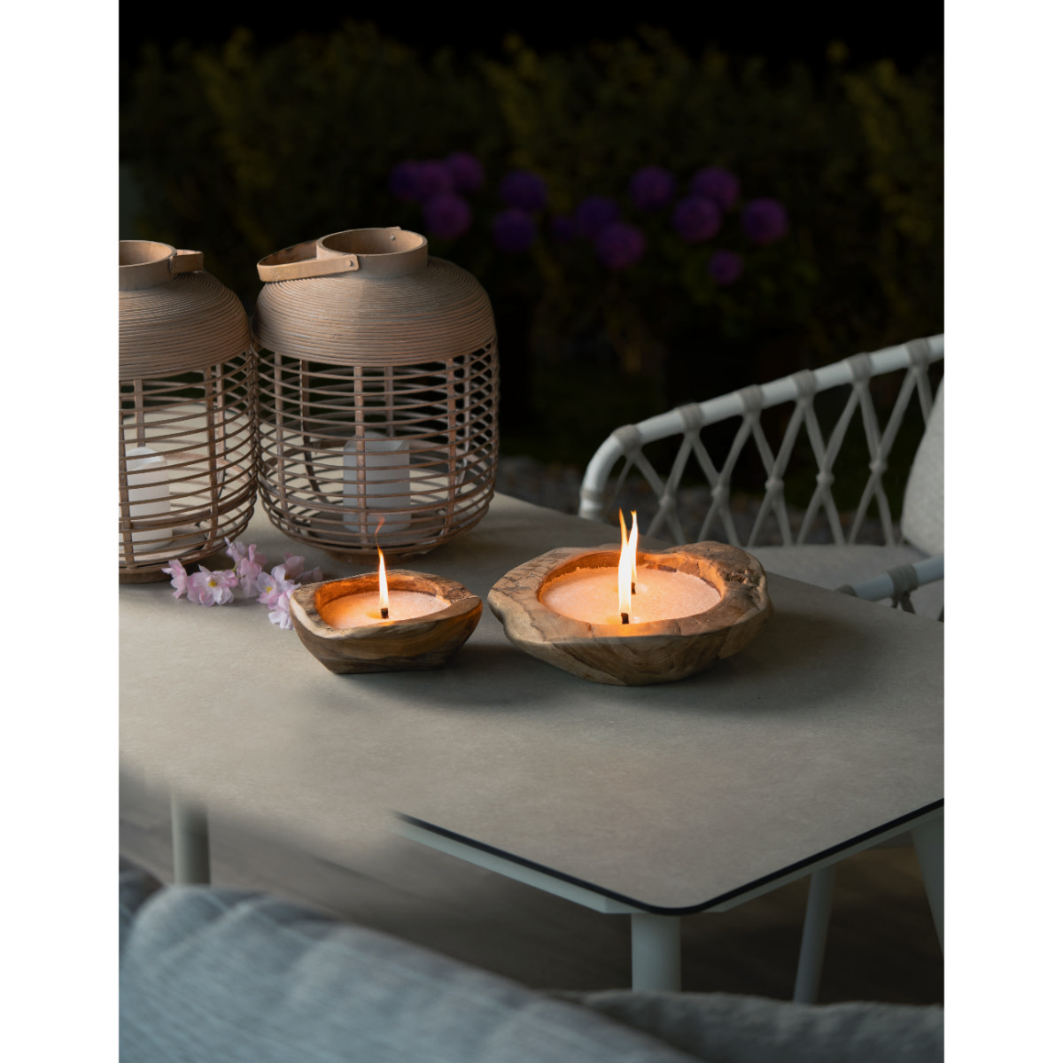 Tierra Outdoor Tierra Outdoor Natal Lounge Dining Set Right Creme White - Dove cushions - TO-5579