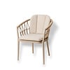 Tierra Outdoor Fresca - SantaFe Dining Chair Champagne - Navajo White cushions - TO-00936