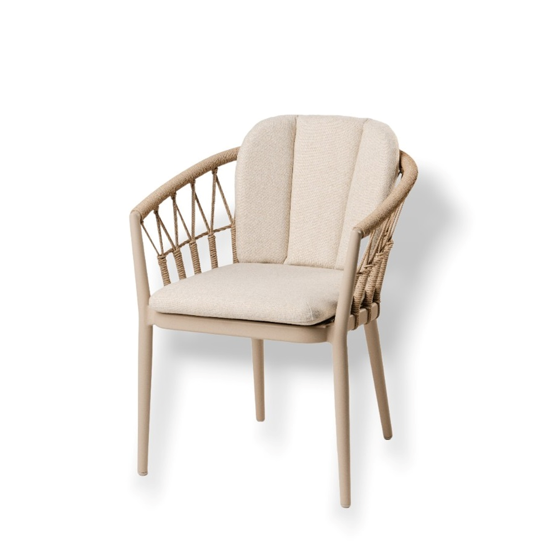 Hamilton Bay Outdoor Tierra Outdoor 7-delig tuinset met SantaFe armstoel champagne - ovale Oblong tafel ovaal 200x110cm met Bergamo HPL blad