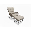 Amigo Levante Bistro chair and footstool set Charcoal  - TO-01313