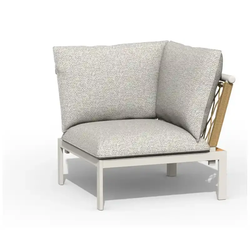 Tierra Outdoor Tierra Outdoor Seto Teak Lounge Set Creme White / Dove – 247 × 247 cm