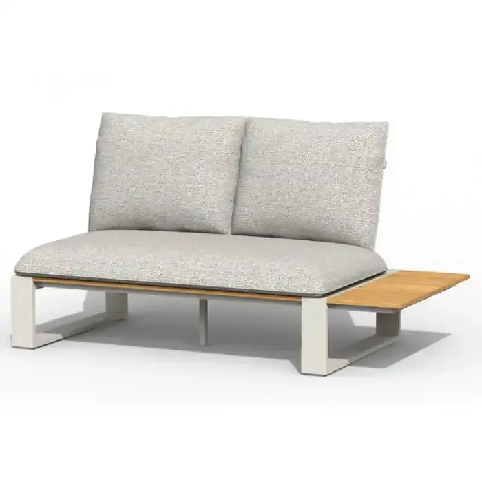 Tierra Outdoor Tierra Outdoor Seto Teak Lounge Set Creme White / Dove – 247 × 247 cm