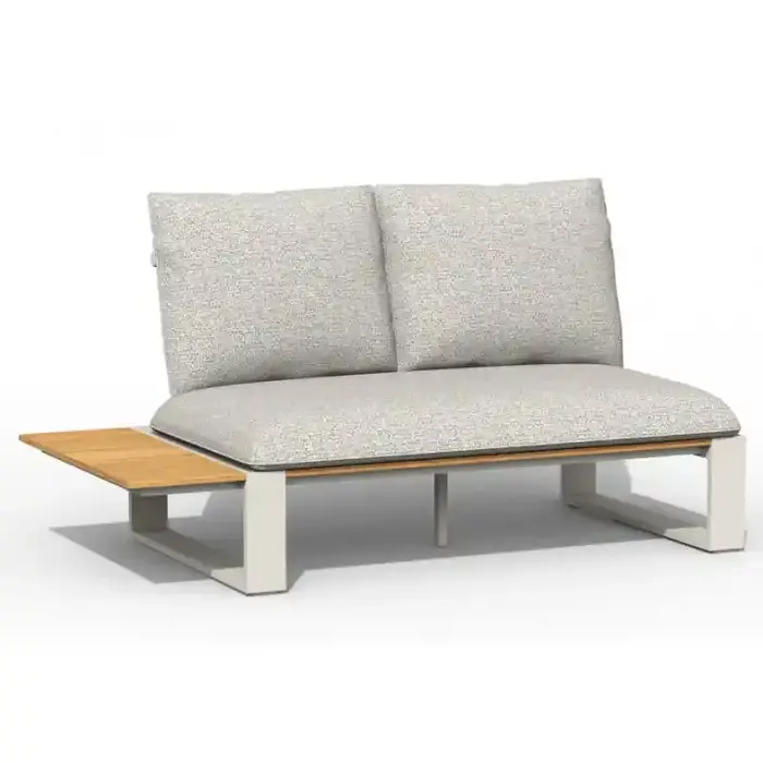 Tierra Outdoor Tierra Outdoor Seto Teak Lounge Set Creme White / Dove – 247 × 247 cm