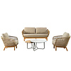 Callisto 5-piece Preston lounge 2-SEATER sofa set Natural - with Girona coffee table set