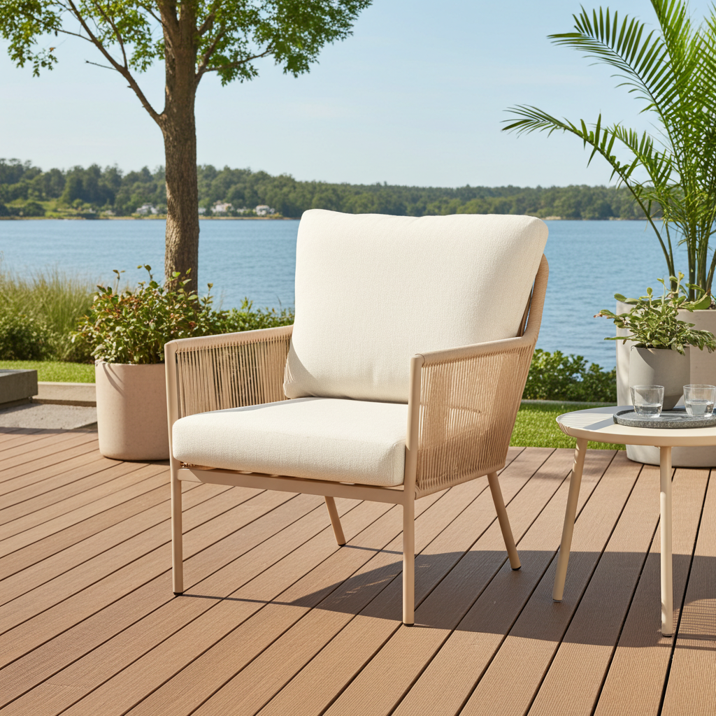 Hartman Hartman Zaragoza lounge-dining chair Cappuccino with beige cushiona