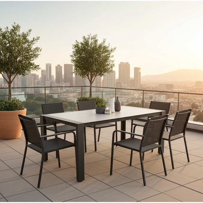 Hamilton Bay Outdoor Hamilton Bay OUTDOOR  table SAMOS 200*100cm Ceramic stone charcoal