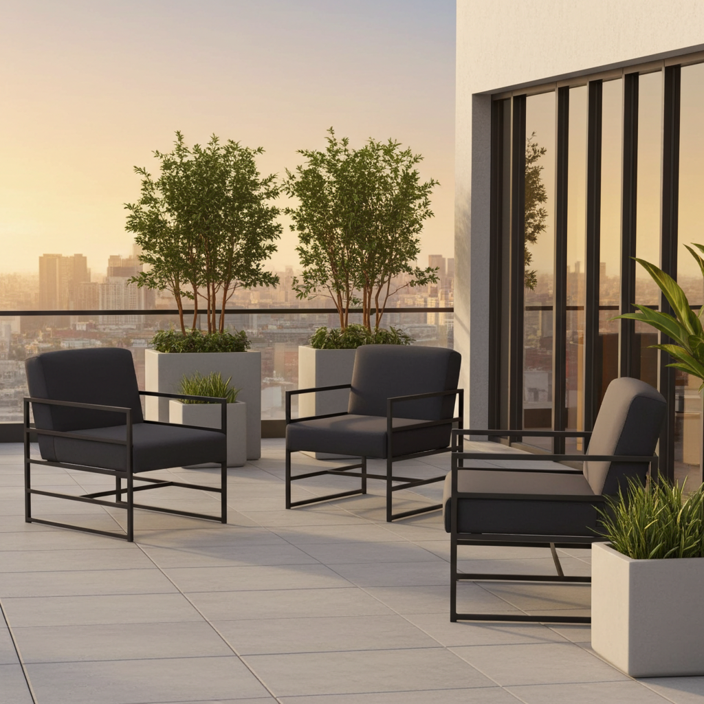 Hartman Hartman Amsterdam LOUNGE chairs Charcoal frame, DARK GRAY   Sunbrella