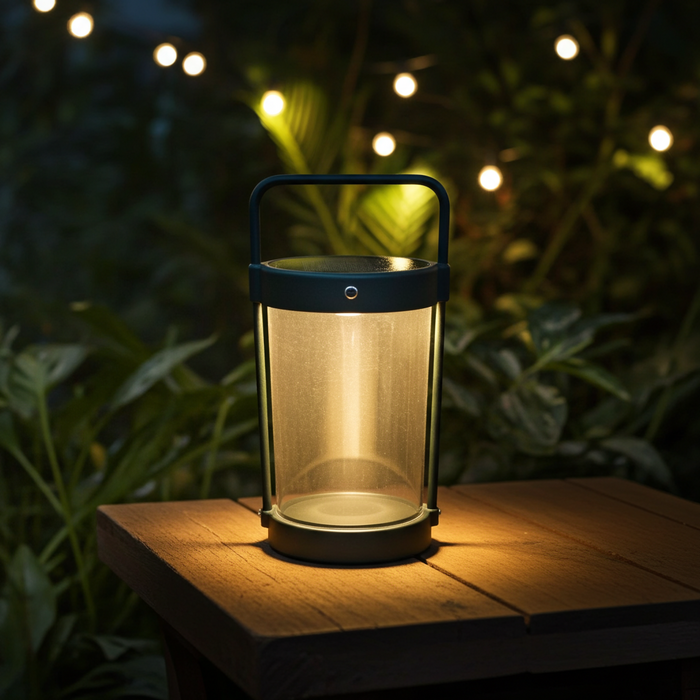 Kettler KETTLER Solar LED Lantarn Round high 30cm, Grijs