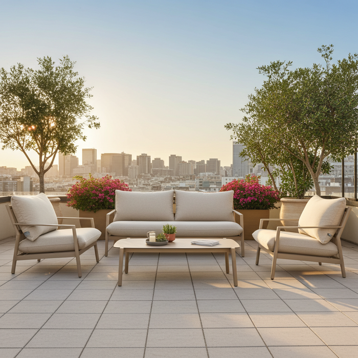 Tierra Outdoor Tierra Outdoor Monti Lounge Sofa Set Champagne TO-7474