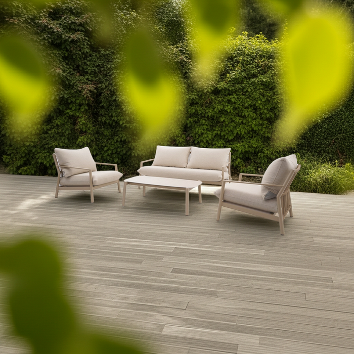 Tierra Outdoor Tierra Outdoor Monti Lounge Sofa Set Champagne TO-7474