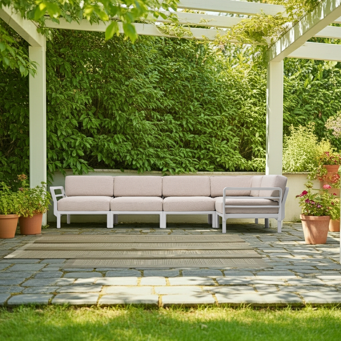 Nardi Nardi Maximo 5 - modulaire lounge hoek - Gesso lichtgrijs frame - diverse Sunbrella kussenkleuren -