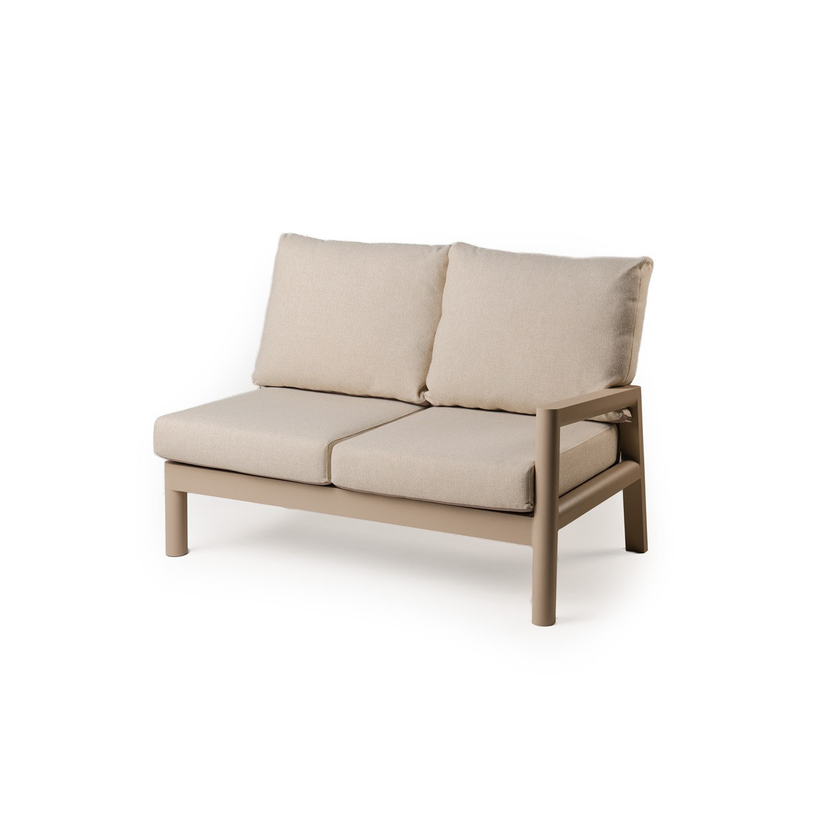 Tierra Outdoor Tierra Outdoor Sevilla XL 5-Piece Corner Lounge Set Champagne / Navajo White with Ophira HPL Table