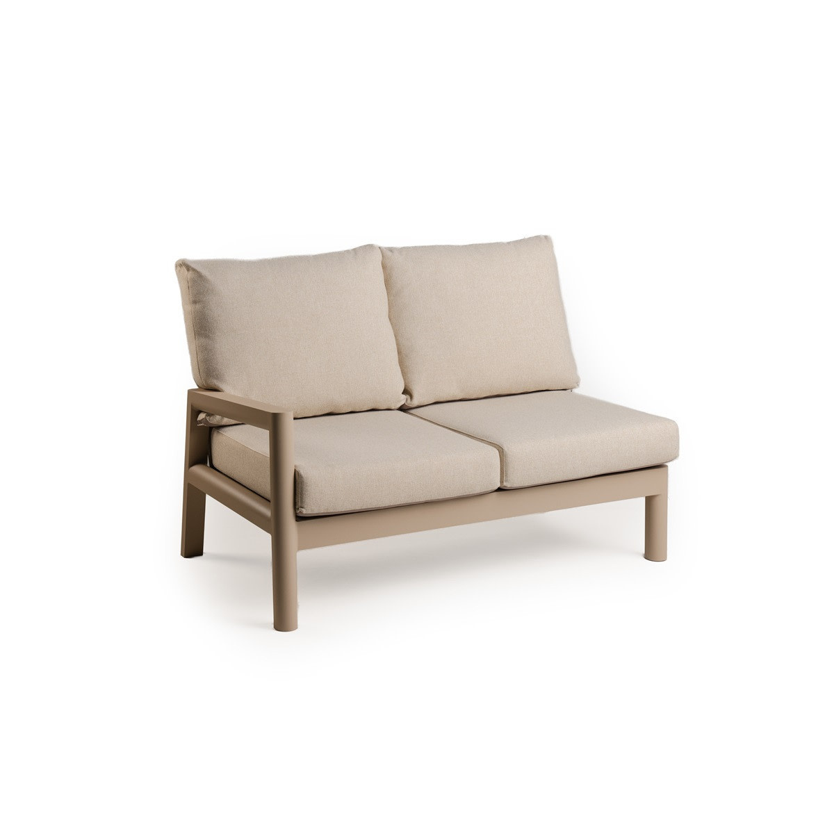 Tierra Outdoor Tierra Outdoor Sevilla XL 5-Piece Corner Lounge Set Champagne / Navajo White with Ophira HPL Table