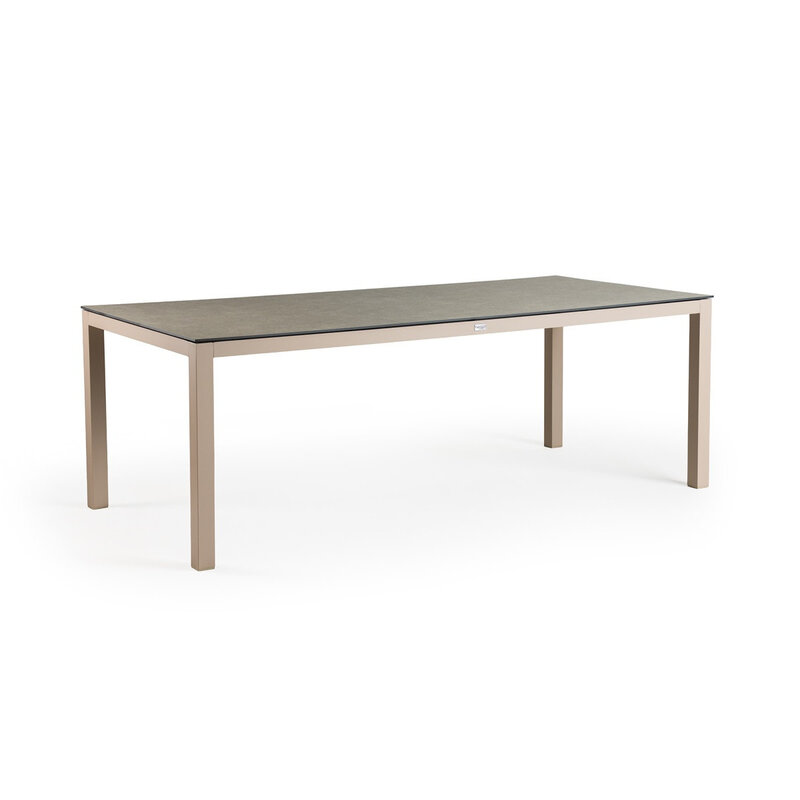 Tierra Outdoor Tierra Outdoor Briga Table CHAMPAGNE frame - Trespa Ophira stonelook top