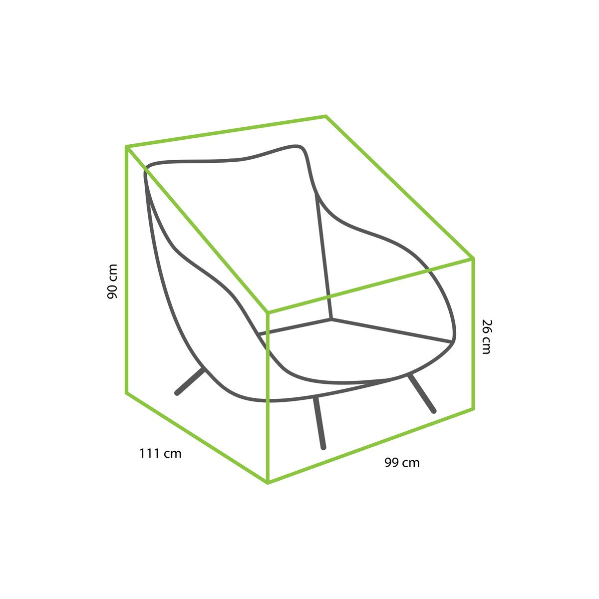 Tierra Outdoor Copy of Tierra Outdoor Cover Prince chair cover TO-5368