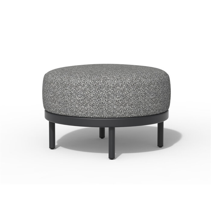 Tierra Outdoor Tierra Outdoor Fresca Lounge Hocker/ Coffee Table Grey 70cm round -Charcoal Grey cushions - TO-7713