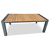 Higold LUMEN double extension table 220/280/340*100cm - charcoal frame - teak top