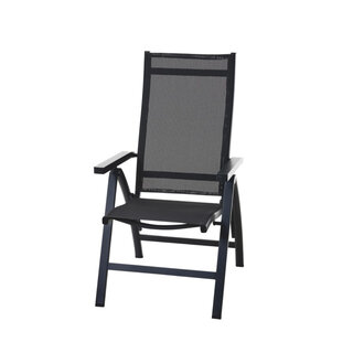 Siena Garden TAYLOR recliner adjustable Aluminum frame and arm rests -  Grey sling