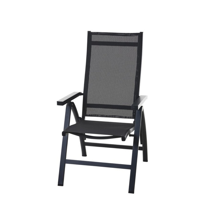 Siena Garden TAYLOR recliner adjustable Aluminum frame and arm rests -  Grey sling