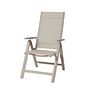 Tierra Outdoor AVENTO recliner w. alu armrests - Champagne frame - champagne textileen