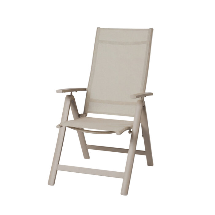 Hartman Copy of Hartman Alice Comfort RECLINER w. alu armrests - ROYAL WHITE frame - BEIGE textileen