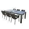 Tierra Outdoor  7-delig tuinset met 6x LIV GREY armstoel en tafel BRIGA DEKTON KELYA 240x100cm