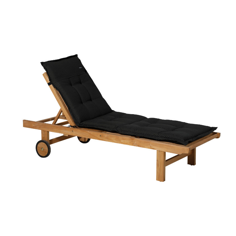 Madison Ligbedkussen 200x60cm Rib zwart