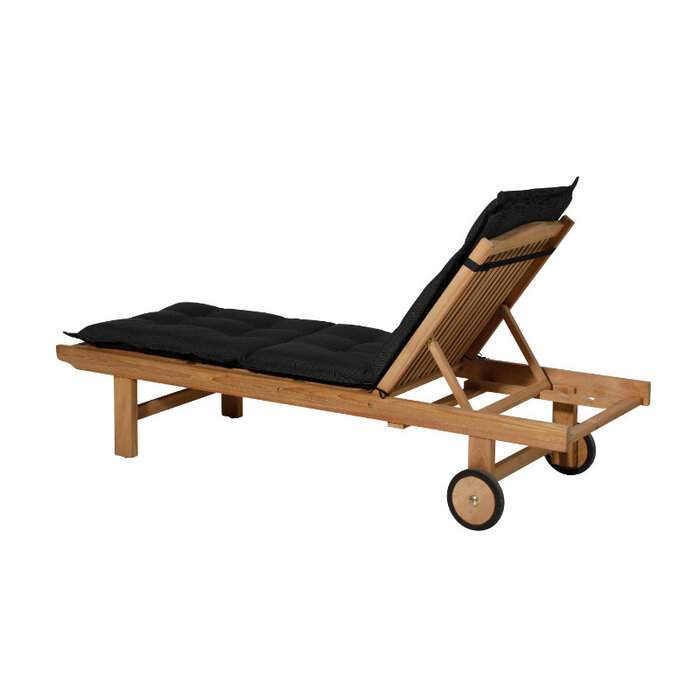 Madison Ligbedkussen 200x60cm Rib zwart
