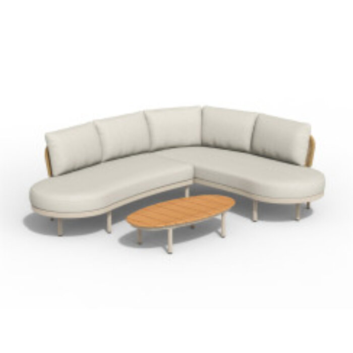 Tierra Outdoor Tierra Outdoor Fumanu Lounge Set Organic LEFT CHAMPAGNE - TO-00525