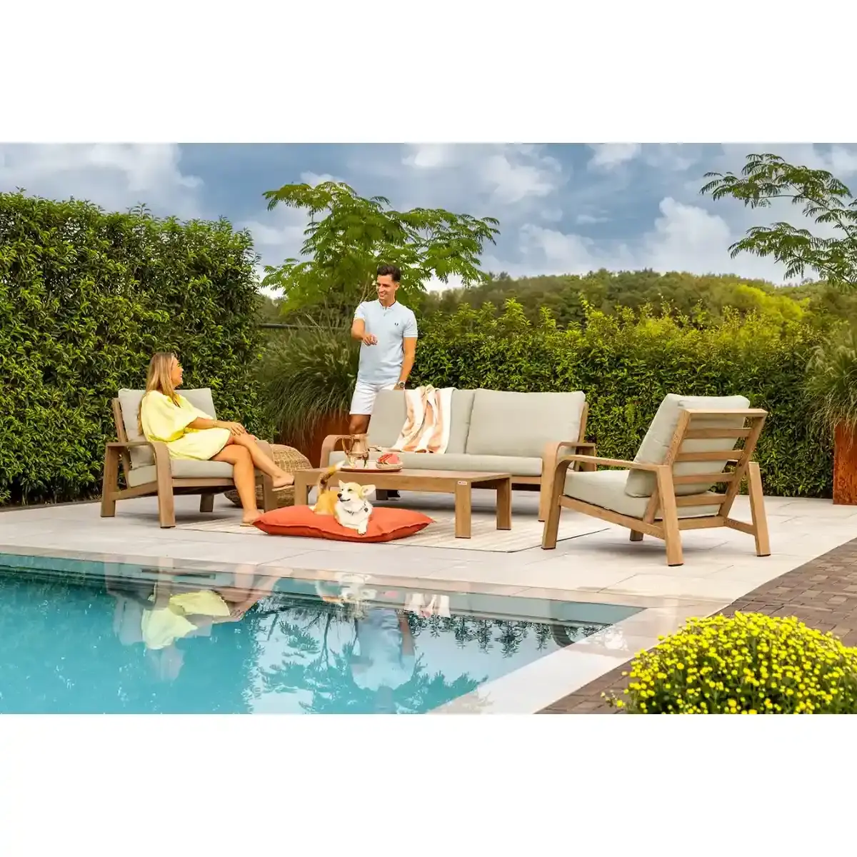 Callisto Callisto 4-Piece Bongo Lounge 2-Seater Sofa Set – Woodlook