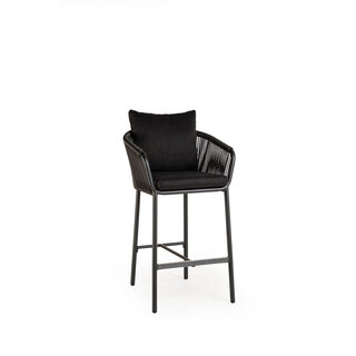 Tierra Outdoor Tierra Outdoor Fortaleza Bar Chair Black - TO-5595