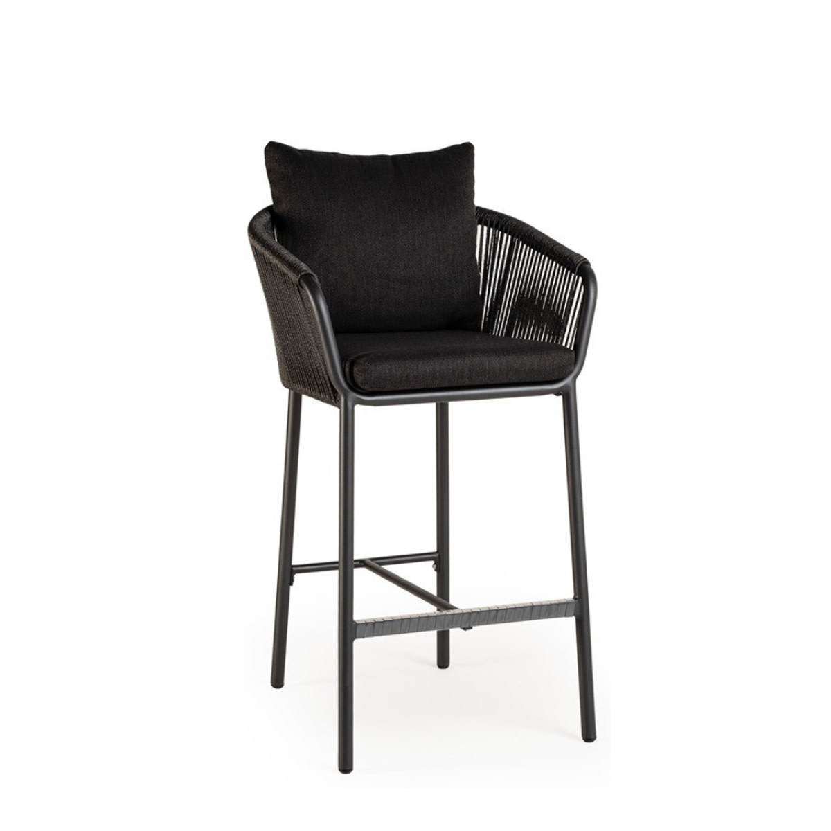 Tierra Outdoor Tierra Outdoor 5-delige barset  met fortaleza barstools - bartafel 150x80 met trespa Bergamo woodlook blad