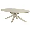 Hartman Xander dining table Oval - 220x120cm - Champagne alu. frame - sand ceramic blad